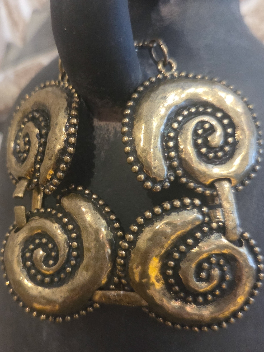 Chico's Gold Toned Spiral Statement Bracelet - Women Jewelry